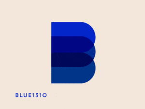 Animation du logo bleu de l'agence Blue1310 à Annecy en Haute-Savoie