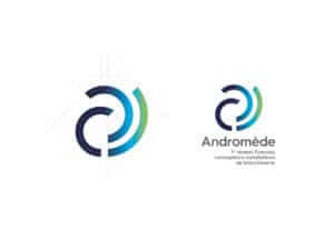 Création du logo de la marque Andromède. 1er réseau Français de concepteur-installateurs de blanchisserie. Création de logo Annecy