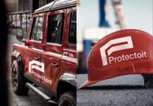 Création de marque, identité, branding du logo Protectoit à Annemasse - Création Blue1310