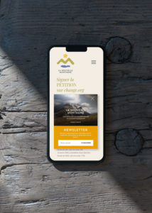 Déclinaison sur mobile du site de l'association la nouvelle Montagne en Haute-Savoie - Blue1310 agence de communication - graphiste - à Annecy en Haute Savoie
