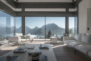 Salon vue sur lac