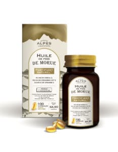 Création du packaging d'huile de foie de morue pour la marque Vitalys Alpes en Savoie