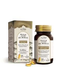 Création du packaging d'huile de foie de morue pour la marque Vitalys Alpes en Savoie