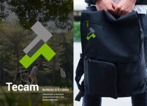Création de l'identité visuelle de la société Tecam. Creéation de logo branding à Annecy en Haute-Savoie