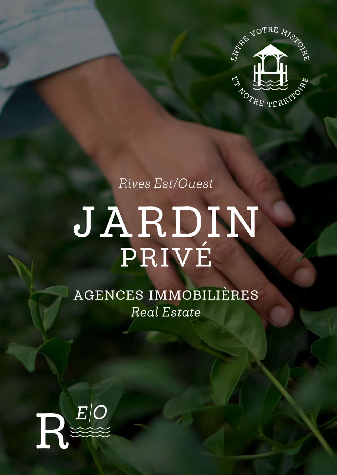 Visuel de l'identité de marque de l'agence Jardin Privé à Saint-Jorioz et Menthon-Saint-Bernard. Création de marque, logo, agence Blue1310