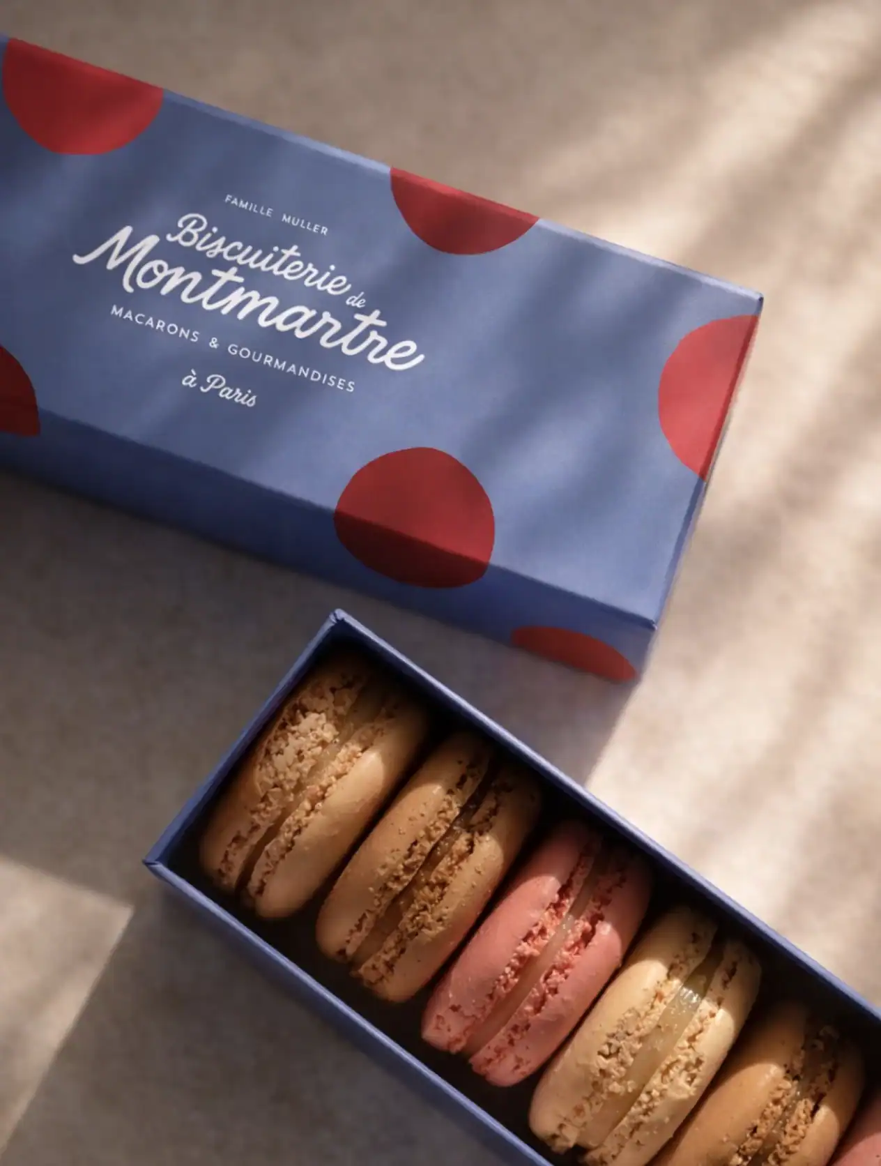 Packaging bo&icirc;te de macarons Biscuiterie de Montmartre &ndash; Gen&egrave;ve