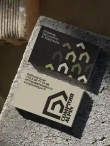 Cartes et supports imprimés pour le branding du Comptoir Alpin Genève