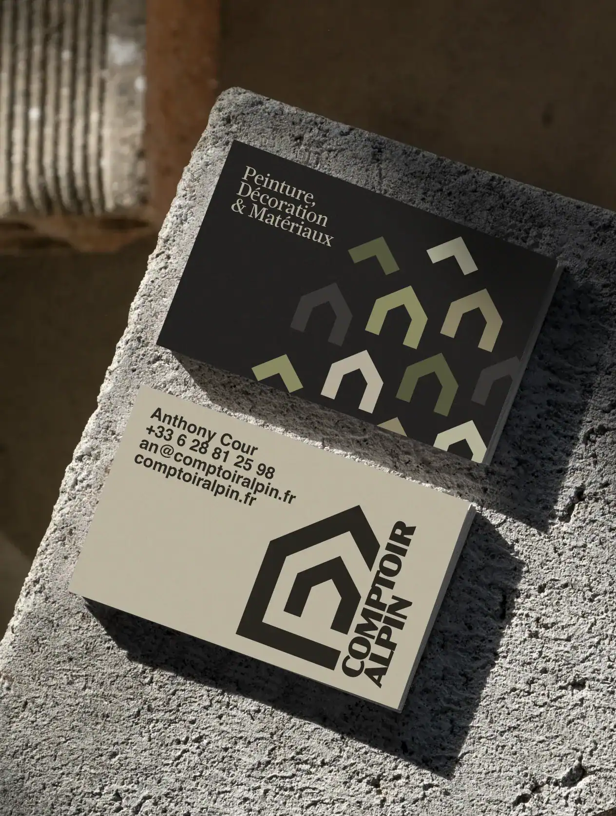 Cartes et supports imprim&eacute;s pour le branding du Comptoir Alpin Gen&egrave;ve